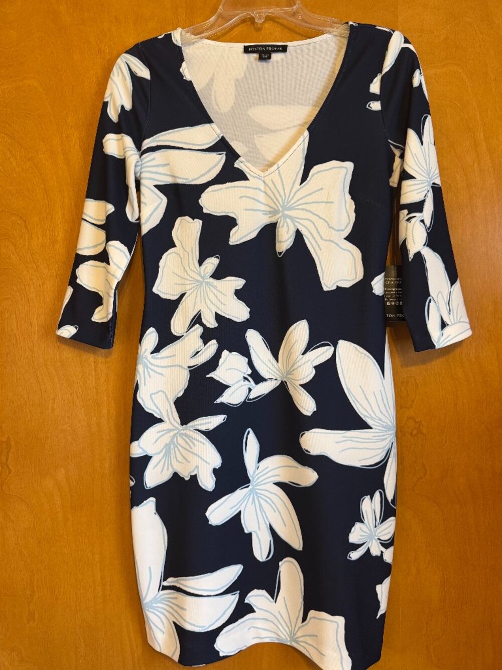 Sheath Dress - Boston Proper Travel Size XS Blue Floral